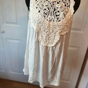 Maurices Ivory Sleeveless Lace Top